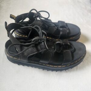 Dr. Martens Black Leather Sandals